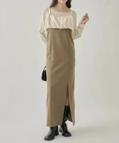 mystic ギャザービスチェセットワンピース