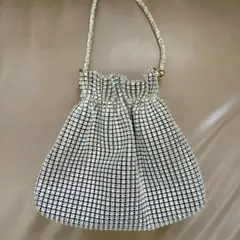 美品/ラインストーンスパンコール装飾ショルダーバッグ　パーティー