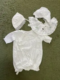 お宮参りスタイ＆セレモニードレスのセット