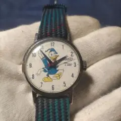 Disney Time ドナルドダック 手巻き 腕時計 セイコー 稼働品