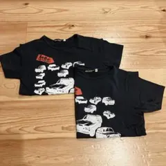 水通しのみ BeBe べべ 半袖Tシャツ 2枚セット 車柄130cm 140cmのサムネイル