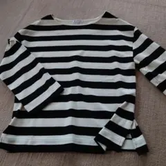 GLOBAL WORK ストライプ 七分袖 Tシャツ M