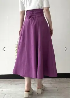 ロペピクニック38　パープル フレアスカート