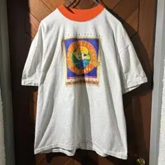 EVISU リンガーT カモメ フェード Tシャツ ロゴ 短丈 Y2K 日章旗 