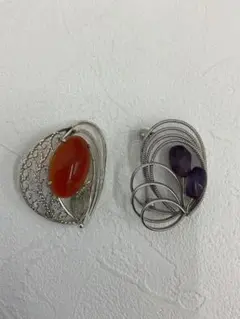 13.275【ブローチ　2個セット】アンティーク ヴィンテージ