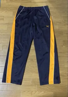 Puma ネイビー/オレンジ サイドストライプジャージ　160