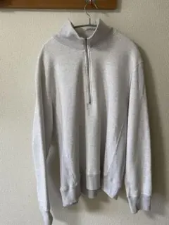 グレー ハイネック スウェット トレーナー