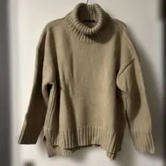 AMERICAN HOLIC ベージュ タートルネックニット