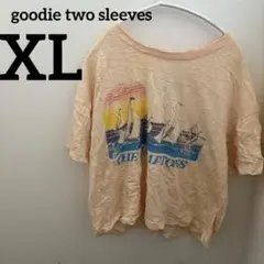 Tシャツ【XL】半袖 オレンジ 古着 レディース カジュアル トップス シャツ