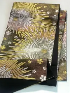 帯8625 ○高級 正絹 六通 袋帯 雪輪 - メルカリ