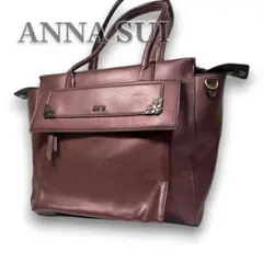 ANNA SUI　フラップポケット レザー 2WAY トートバッグ/ハンドバッグのサムネイル
