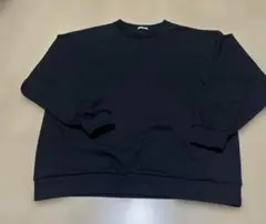 GU クルーネックプルオーバー ブラック L
