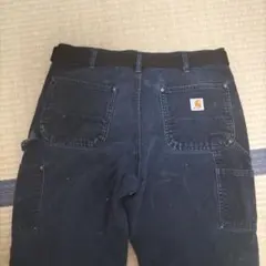 04M842◯ Carhartt ブラック フェード ダック地 ペインターパンツ 04M842◯ Carhartt ブラック フェード ダック地 ペインターパンツ