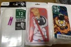 iPhone 12 Pro Max ソフトケース 宇宙飛行士デザイン 3枚です