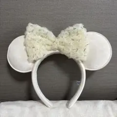 最終値下げ❗️東京ディズニーリゾート カチューシャ ミニー　白のサムネイル