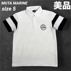 ムータマリン×ロックデュード ボーダー柄ハーフジップコラボ半袖シャツ