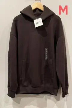 ユニクロC スウェットオーバーサイズプルパーカー　ダークブラウン　M