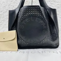 美品/現行 ステラマッカートニー サークルロゴ トートバッグ パンチング