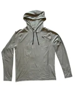 PUMA フード付きベージュ系長袖Tシャツ/カットソー