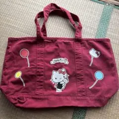 Hello Kitty トートバッグ ワインレッド