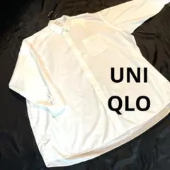 UNIQLO ユニクロ　コットンシャツ オーバーサイズシャツ　ロング丈シャツ Sのサムネイル