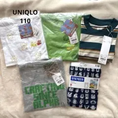 UNIQLO Tシャツ ステテコ　110 マリオ マイクラ どうぶつの森　未使用
