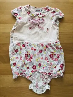 美品☆ミキハウス　ベビー　女の子　花柄　リボン　80cm