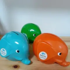 Norsu 象の貯金箱 3色セット