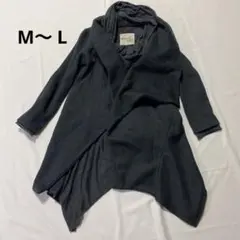 アンティカ　ダークグレー アシンメトリー コート