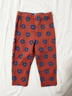 MARKEYS 80 花柄 レギンスパンツ ロングパンツ オレンジ系
