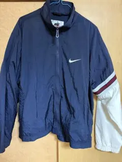 Nike ジップアップナイロンジャケット ネイビー/ホワイト