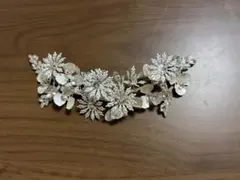 ブライダル　ベッドドレス　シルバー