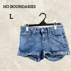NO BOUNDARIES ショートパンツ デニムブルー【L】
