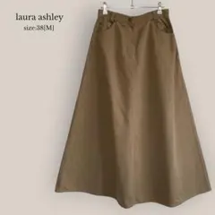 ローラアシュレイlaura ashleyロングフレアスカート　マキシ　スリット