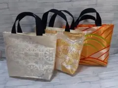 ハンドメイド帯リメイクバックトートバッグ3点No.92