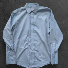 ブルックスブラザーズ 長袖シャツ Lサイズ ライトブルー ノンアイロン チェック