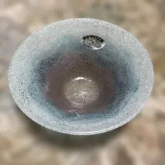 稲嶺盛吉　深皿 沖縄 琉球ガラス工房 虹 稲嶺盛吉氏 土紋 大皿≪送料無料