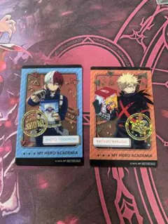 ヒロアカ　　コラボ　クリアイラストシート　轟　爆豪　レア箔押し　セット