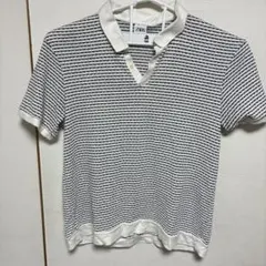 ZARA ポロシャツ 半袖 ホワイト ブラックのサムネイル