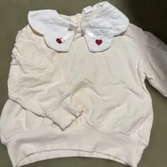 クリーム色 襟付きトレーナー 110