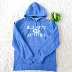 OLDNAVY　パーカー　ブルー長袖ロゴフーディ　L　カジュアル