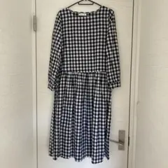 ネイビーチェック　ワンピース