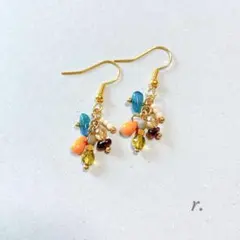 カラフルピアスピアス① イヤリング ハンドメイド