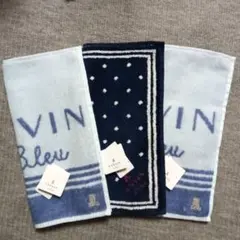 ３枚 新品 ランバン LANVIN on blue ハンドタオル