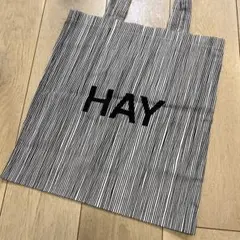 HAY トートバッグ ストライプ　サブバッグ　春カラー