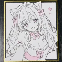原画】創作 手描き アナログイラスト ミニ色紙 - メルカリ
