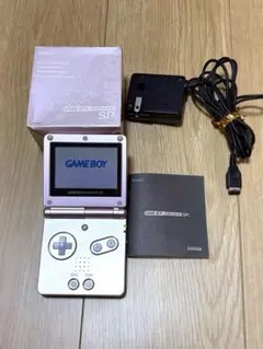 【動作確認済】ゲームボーイアドバンスSP本体 箱 説明書　パールピンク