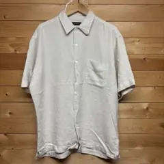 BACHRACH シルク100% 開襟 半袖シャツ