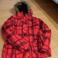 オーシャンパシフィック　赤と黒のチェック柄スノーボードウェア　11号
