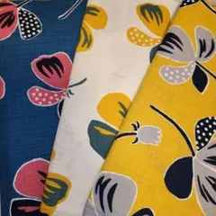 Q186. フーシオ 和×北欧柄花柄生地３色セット